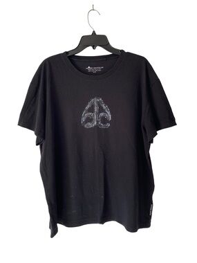 Moose Knuckles Black Graphic Crewneck T-Shirt - Men size XL